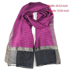 Women's Classic Silk Long Scarf Winter Warm Light Scarf