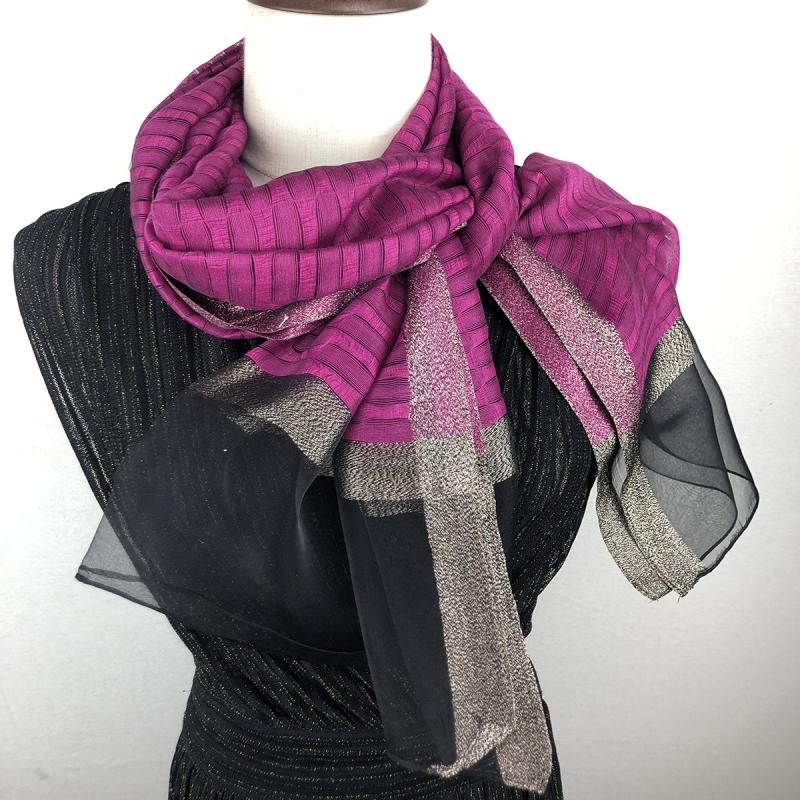 Women's Classic Silk Long Scarf Winter Warm Light Scarf