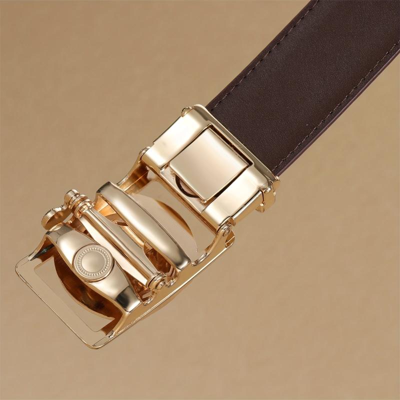 Men's Golden Wolf Head Buckle Automatic Belt