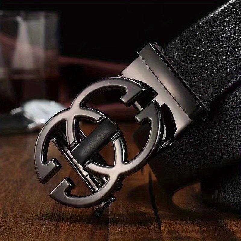 Men's Business Automatic Buckle Leather Belt