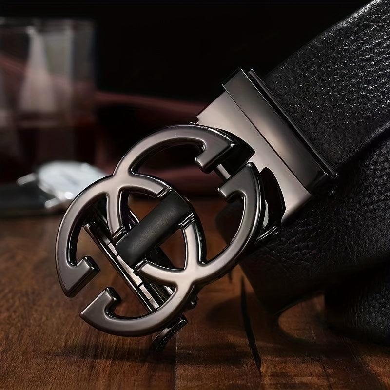 Men's Business Automatic Buckle Leather Belt