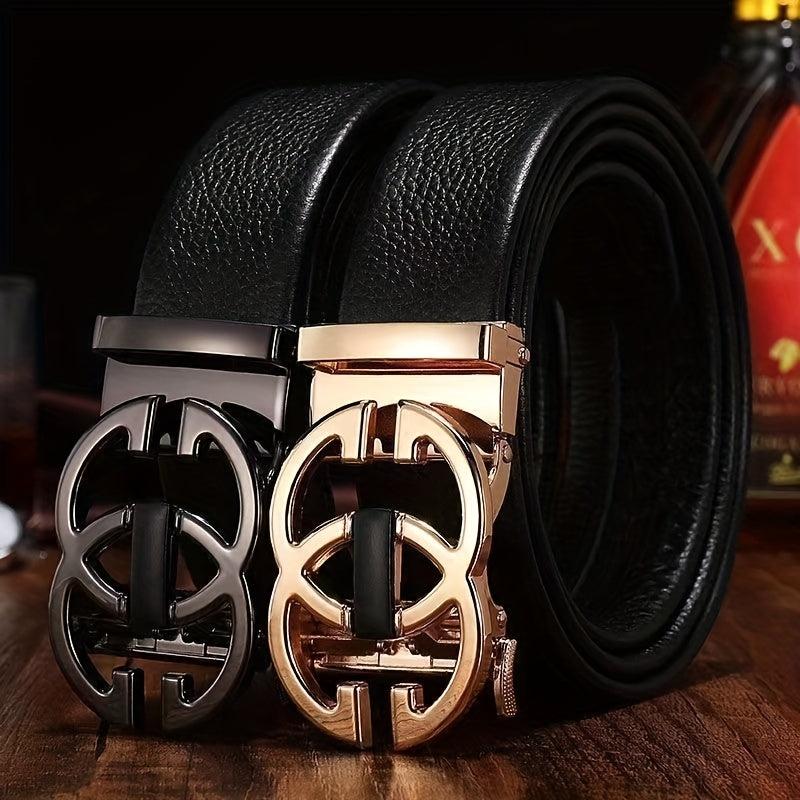 Men's Business Automatic Buckle Leather Belt