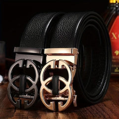 Men's Business Automatic Buckle Leather Belt