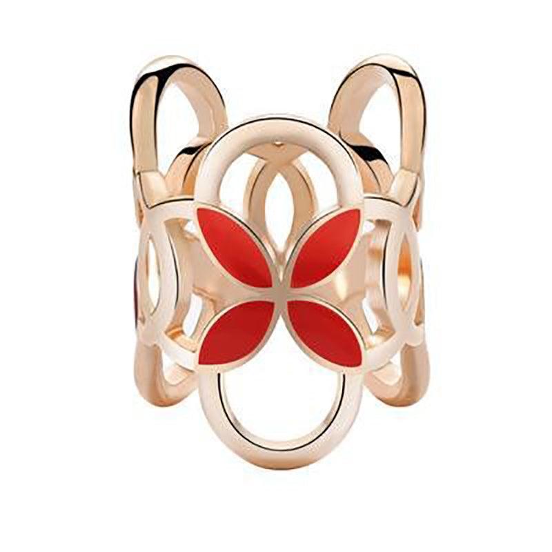 Flower Shape Scarf Ring Geometric Buckle Hijab Clip Ribbon Accessory