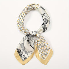 Satin Scarf 70 cm Square Print Neck Handbag Decorative Ribbon