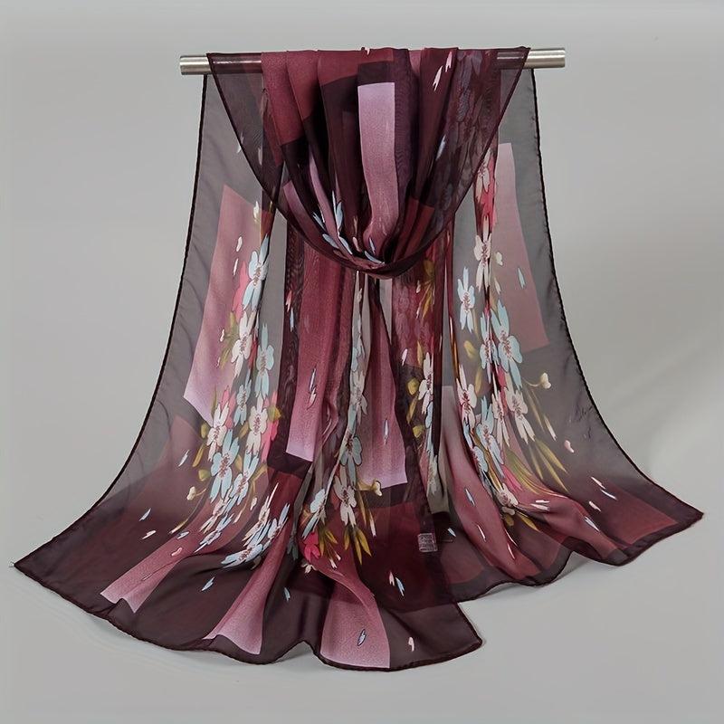 Boho Lightweight Chiffon Scarf Print Long Shawl Wrap Summer Sunscreen Headscarf