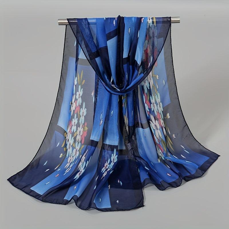 Boho Lightweight Chiffon Scarf Print Long Shawl Wrap Summer Sunscreen Headscarf