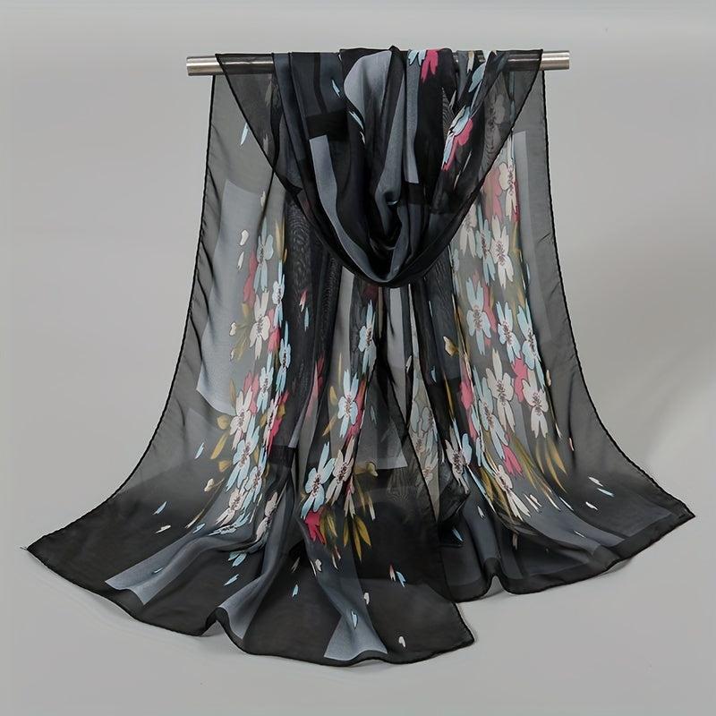 Boho Lightweight Chiffon Scarf Print Long Shawl Wrap Summer Sunscreen Headscarf