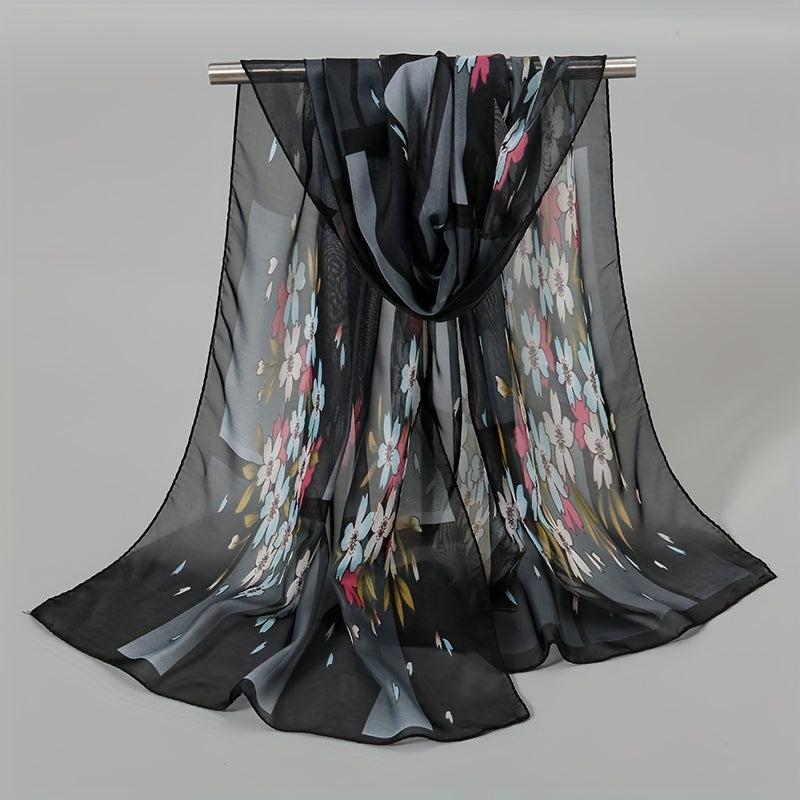 Boho Lightweight Chiffon Scarf Print Long Shawl Wrap Summer Sunscreen Headscarf