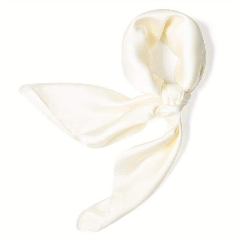 Satin Square Scarf Bandana Silk Neckerchief Women Head Wrap Hair Accessories