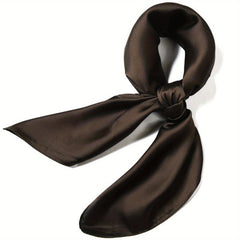 Satin Square Scarf Bandana Silk Neckerchief Women Head Wrap Hair Accessories
