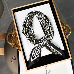 Long Skinny Scarf Ribbon Twilly Scarf Women Headband Satin Hair Ribbon