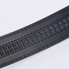 Men's Automatic Buckle Belt PU Leather Business Waist Strap