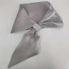 Glitter Rhinestone Twilly Scarf Ribbon Neckerchief Decorative Skinny Sca