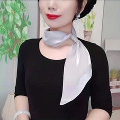 Glitter Rhinestone Twilly Scarf Ribbon Neckerchief Decorative Skinny Sca