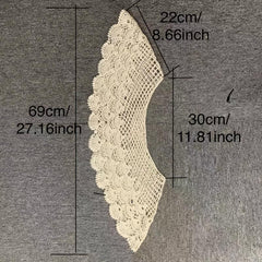 Classic Lace Hollow Out Shawl Solid Wrap Breathable Cape for Party Wedding