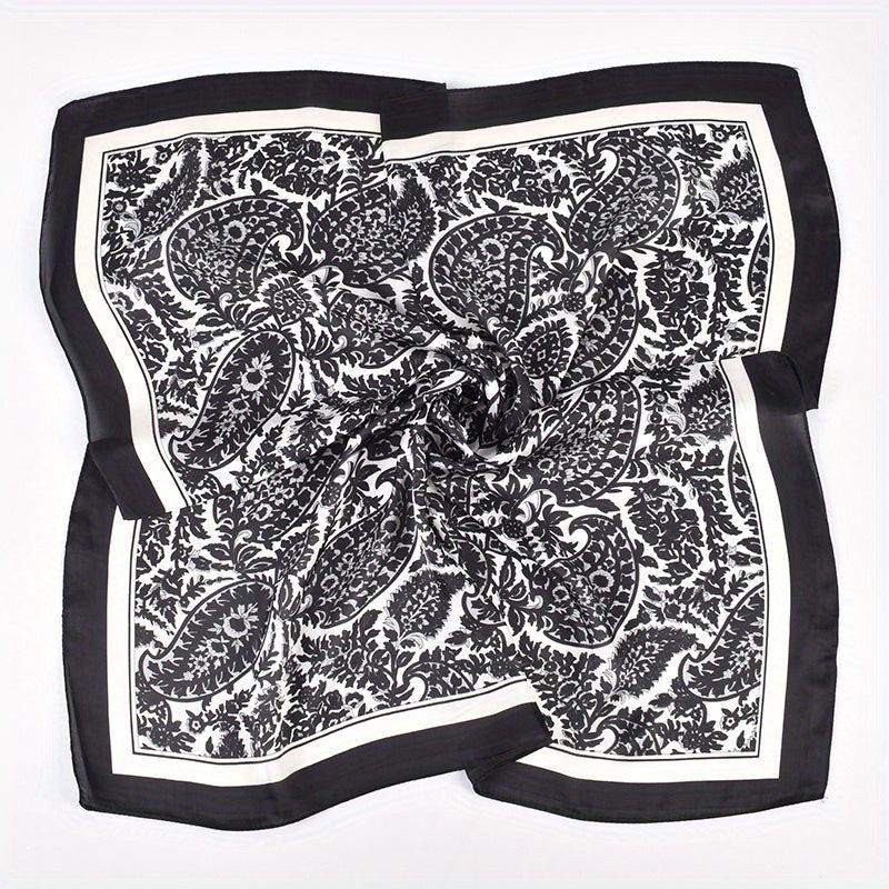 Classic Paisley Print Bandana Vintage Square Scarf Woman Necke...