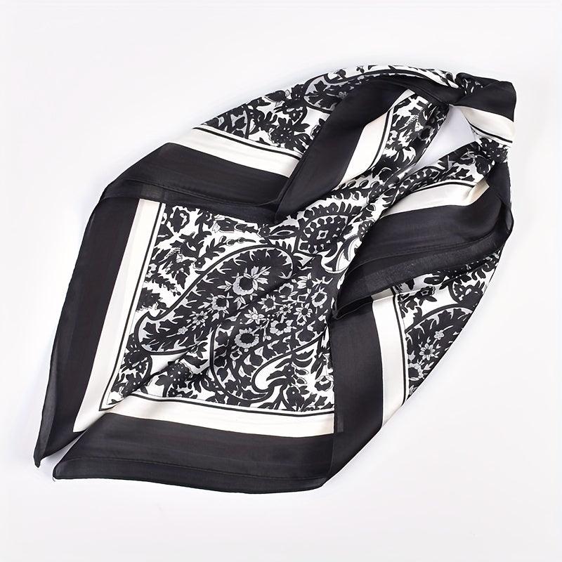 Classic Paisley Print Bandana Vintage Square Scarf Woman Necke...