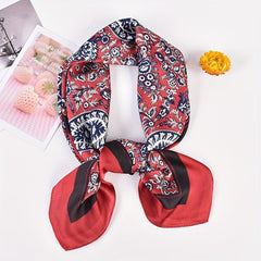 Classic Paisley Print Bandana Vintage Square Scarf Woman Necke...