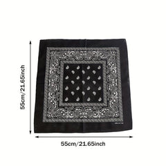 Paisley Print Bandana Cotton Neckerchief Hip Hop Cowboy Cowgirl Headband