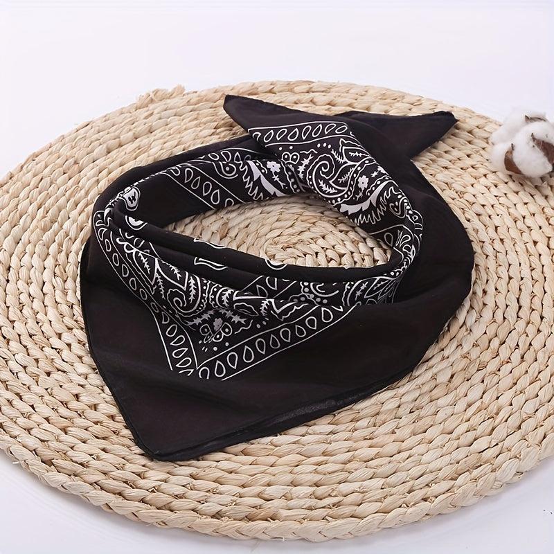 Paisley Print Bandana Cotton Neckerchief Hip Hop Cowboy Cowgirl Headband