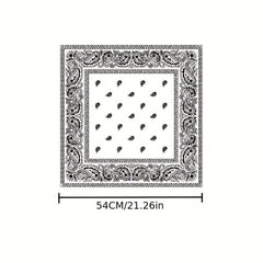 Boho Paisley Printed Scarf Vintage Square Turban Headwear Hair Accessories