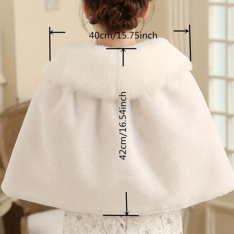 Plush Collar Wedding Shawl Ribbon Tied Wrap Bridal Faux Fur Capelet