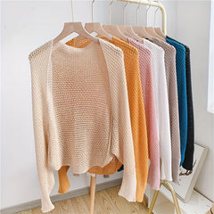Knit Hollow Out Shawl Solid Outwear Cardigan for Evening Party Dress