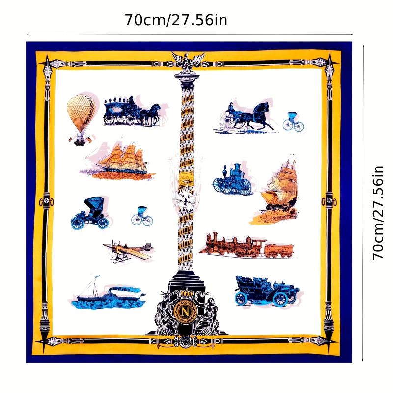 70cm Luxury Silk Scarf Print Satin Scarf Head Neck Scarf Inelasticity Hair Wrap