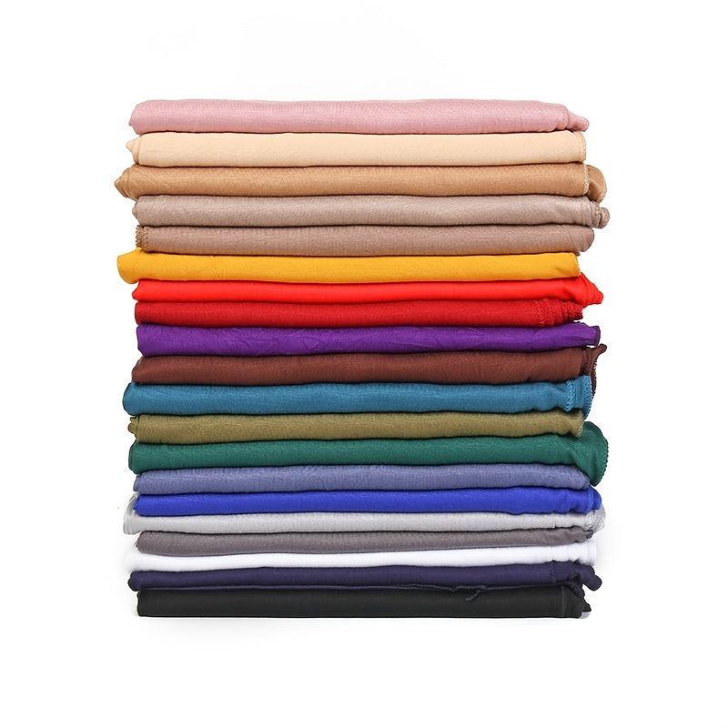 Stretchy Hijab Large Plain Maxi Scarf Shawl High Wrap Warm Eid Mothers