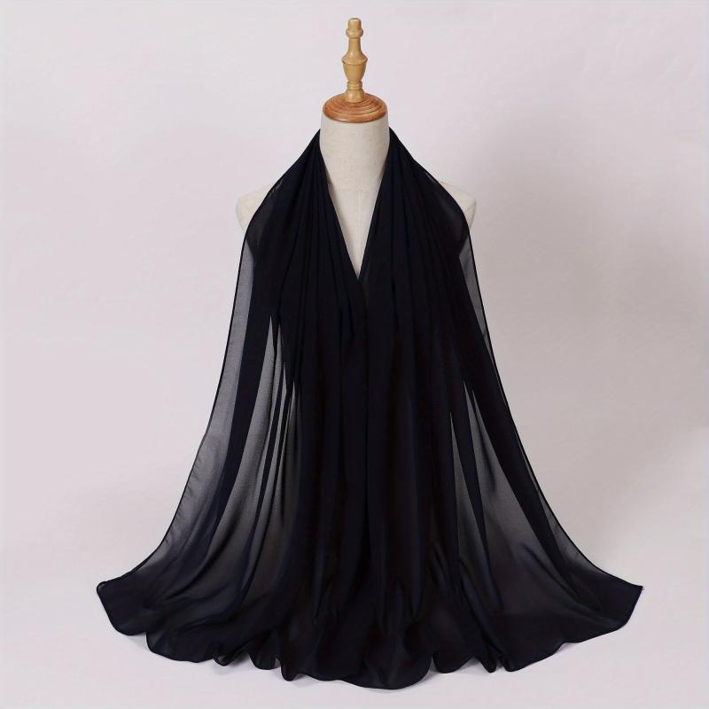 Chiffon Scarf Hijab Shawl Casual Head Wrap Turban Windproof Outdoor Travel