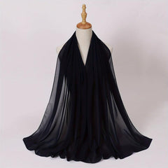 Chiffon Scarf Hijab Shawl Casual Head Wrap Turban Windproof Outdoor Travel