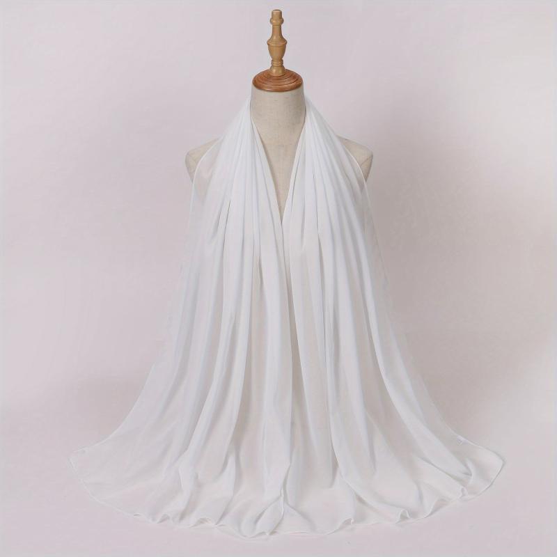 Chiffon Scarf Hijab Shawl Casual Head Wrap Turban Windproof Outdoor Travel