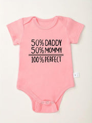 Cotton Letter Print Baby Onesies Comfortable Crew Neck Soft Baby Bodysuits