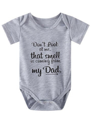 Girls Letter Print Short Sleeve Onesie - Pregnancy Announcement