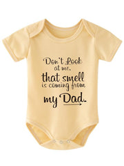 Girls Letter Print Short Sleeve Onesie - Pregnancy Announcement