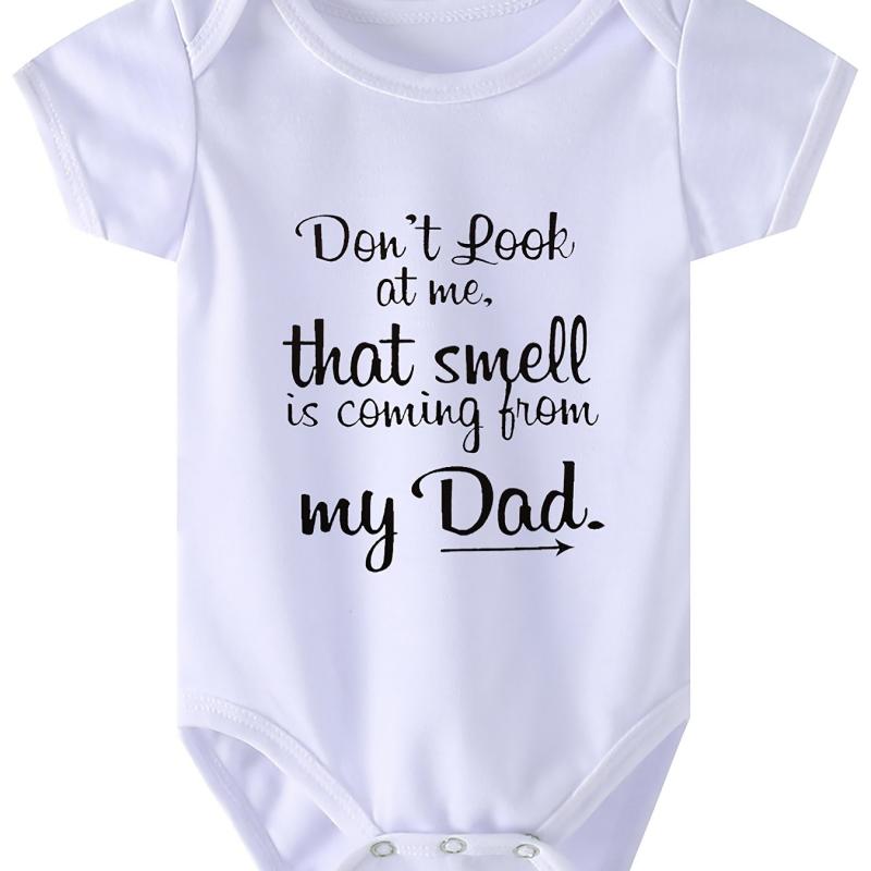 Girls Letter Print Short Sleeve Onesie - Pregnancy Announcement