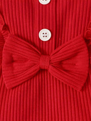 Cute Baby Girl 3-Piece Outfit Set Ruffle Top Leggings Bow Headband