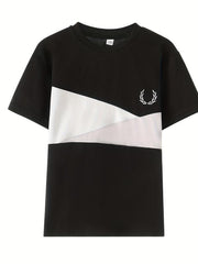 2pcs Boys Casual Print Tee & Shorts Set Summer Kids Clothing