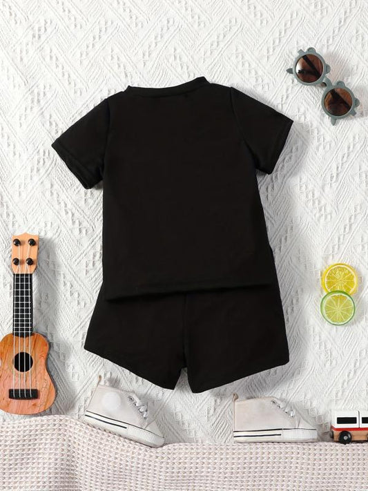 2pcs Baby Mama's Boy T-shirt & Shorts Set for Summer