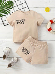 2pcs Baby Mama's Boy T-shirt & Shorts Set for Summer