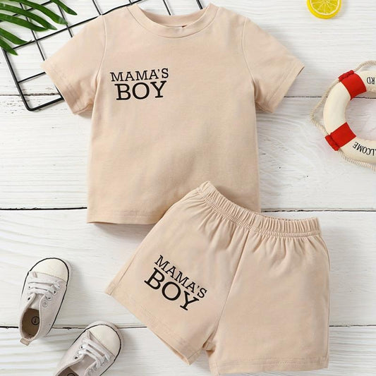 2pcs Baby Mama's Boy T-shirt & Shorts Set for Summer