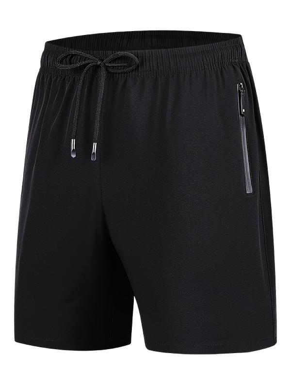 Men's Quick Dry Shorts with Zipper Pockets, Summer Drawstring