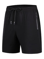 Men's Quick Dry Shorts with Zipper Pockets, Summer Drawstring