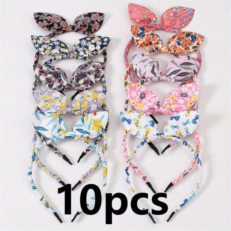 10pcs Bow Hair Hoop Kids Accessories