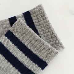 5pairs Kids Striped Breathable Soft Comfy Socks for Spring Summer