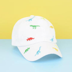 Kids Dino Embroidery Baseball Cap Boys Girls