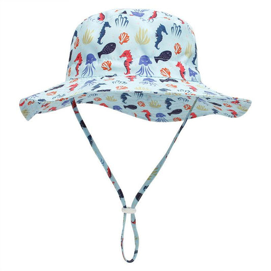 Summer Baby Sun Hat with Neck Ear Cover Anti UV Kids Beach Caps Bucket Cap