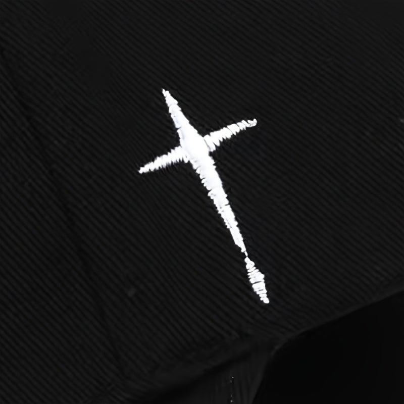 Casual Baseball Cap Cross Embroidery Dad Hat Adjustable Vintage Sports Hats
