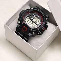 Casual Digital Screen Silicone Watchband Multifunctional Electronic Watch